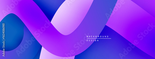 Abstract gradient waves, purple hues dominate. Modern design, smooth transitions create dynamic visual effect. Background element.