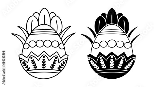 Akshata Rice Icons in Outline and Solid Black Vector Style