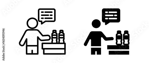 Sampling multiple icon style vector illustration