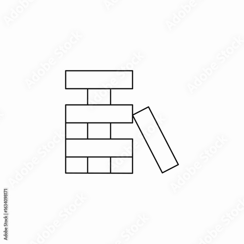 jenga stack blocks icon sign vector