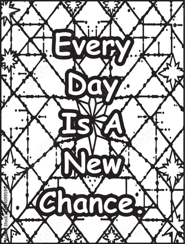 Motivational quote coloring page: Positive words to color