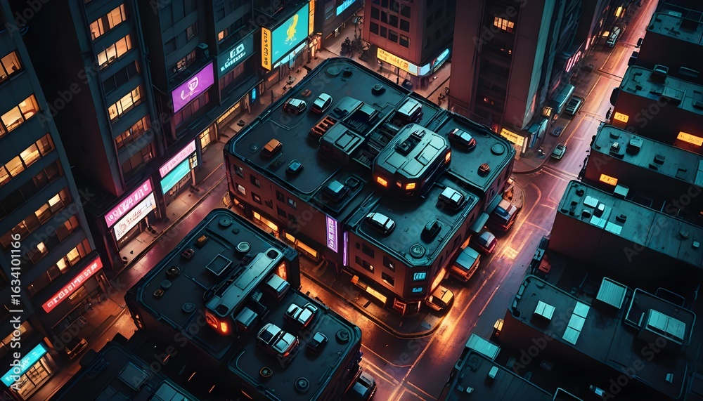 Fototapeta premium fiber optics background with lots light spots