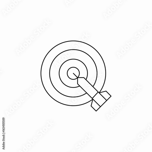 target missile hit icon sign vector