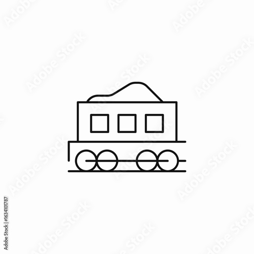 train car cargo icon sign vector