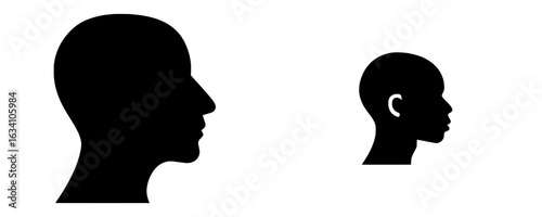 Black Graphic Illustration Clipart EPS Modern Human Male Boy Side View Sign Symbol Artwork Silhouette Icon Person Man Face Profile Portrait Head Shape