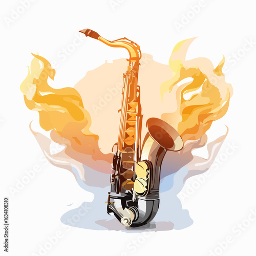 illustration of a saxophone player