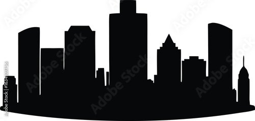 houston city skyline silhouette vector icon