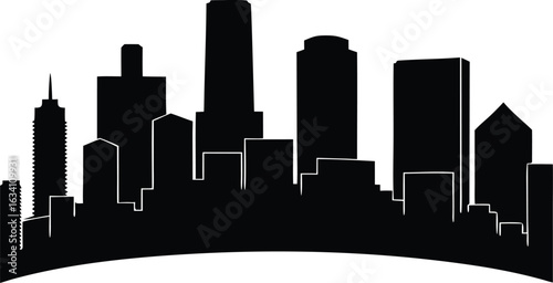 houston city skyline silhouette vector