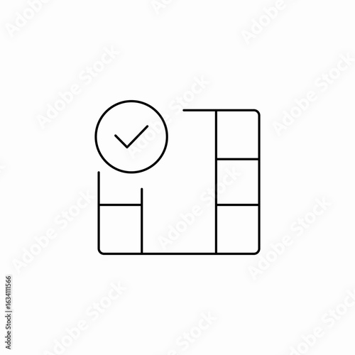 completed task layout icon sign vector