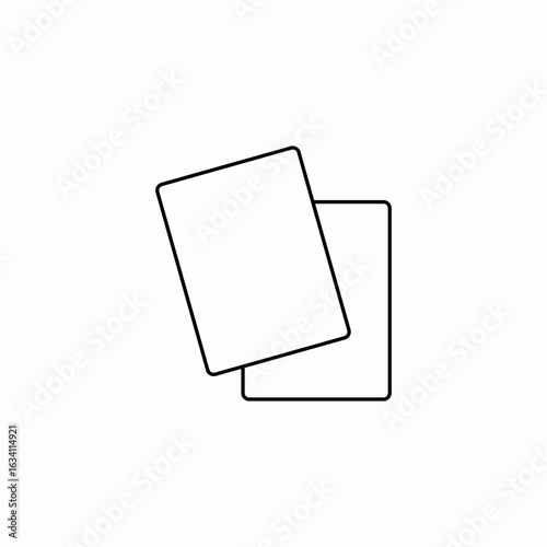 stacked paper sheets icon sign vector