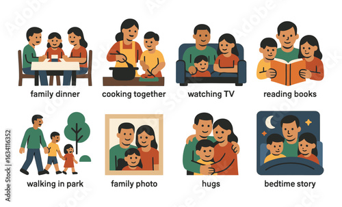 Family activities: everyday moments in retro style