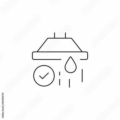 water filter approved icon sign vector