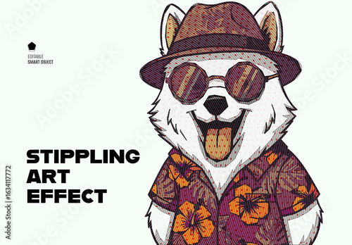 Stippling Art Photo Effect