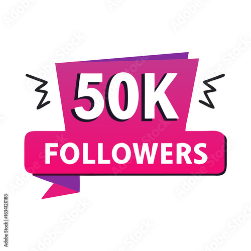 Banner With 50K Followers Text
