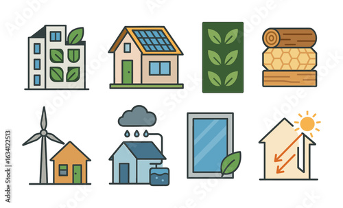 Eco-friendly housing: sustainable energy and green design elements