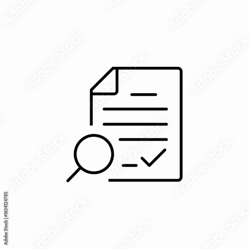 document search verification icon sign vector