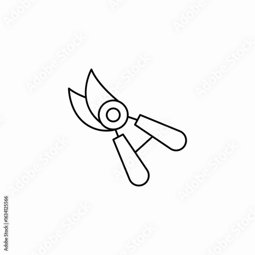 garden pruning shears icon sign vector
