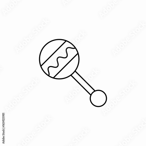 infant toy rattle icon sign vector