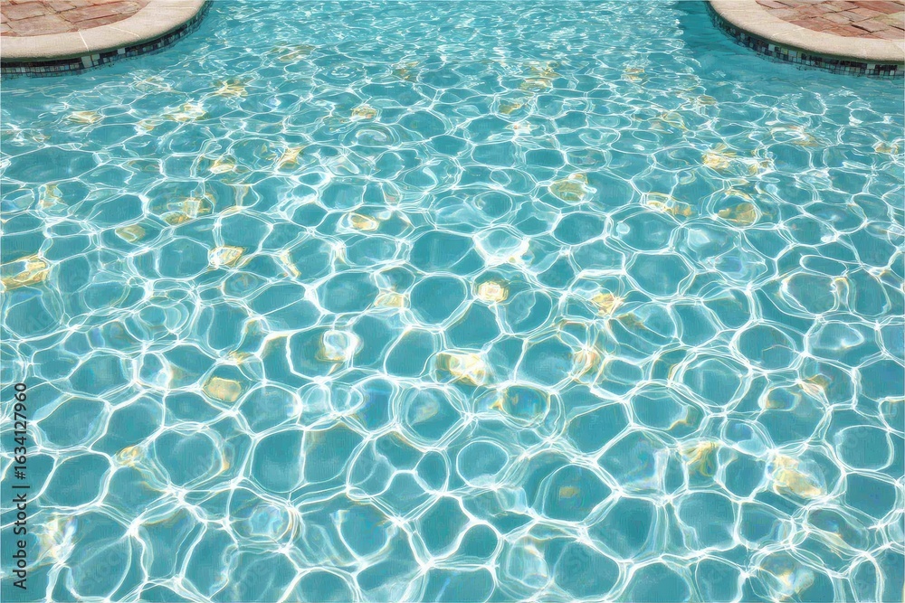 Obraz premium Rippled turquoise pool water