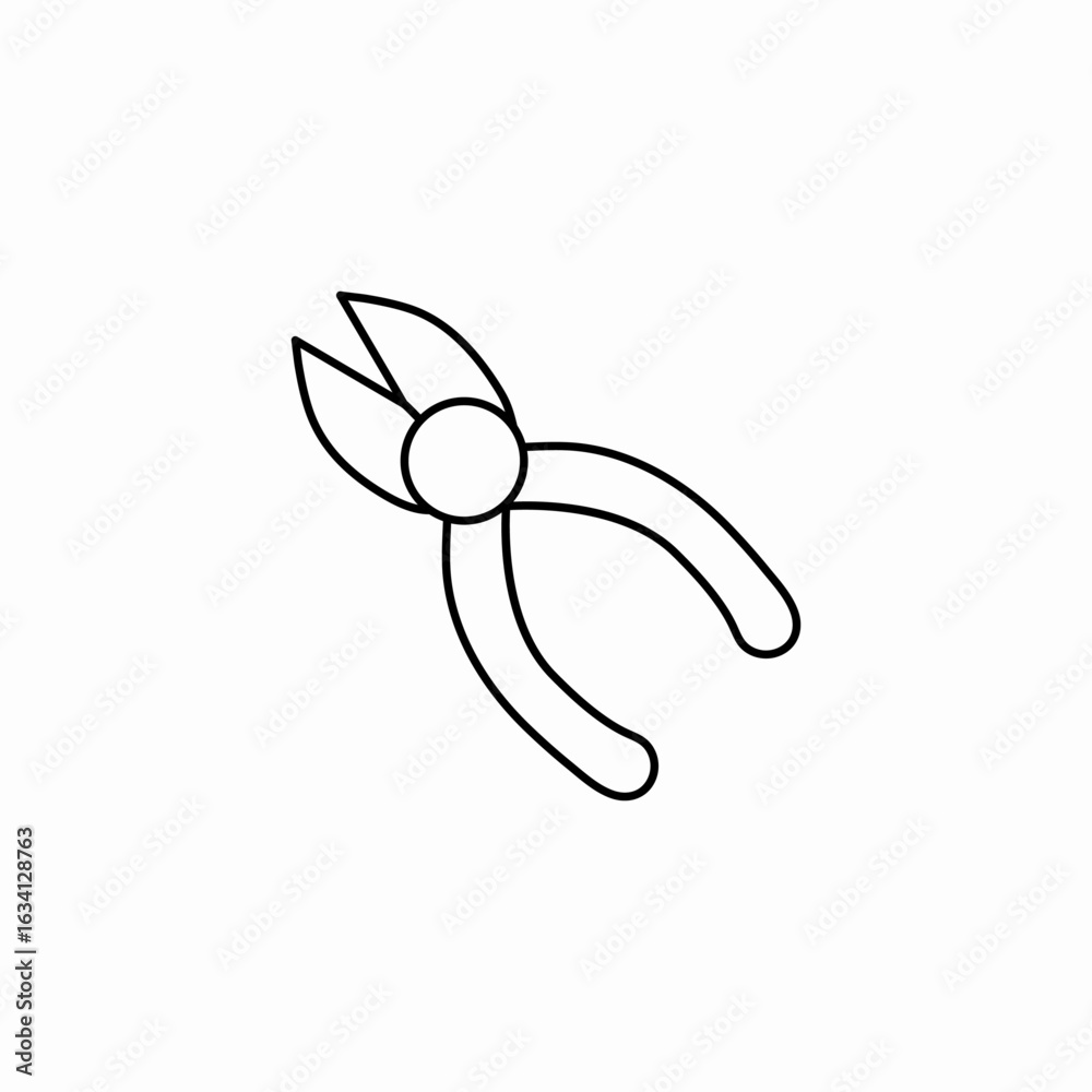 metal pliers tool icon sign vector metal pliers tool icon sign vector