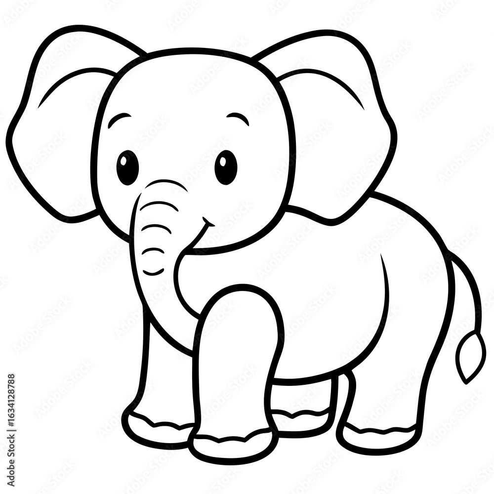 Naklejka premium baby elephant cartoon