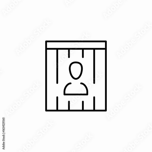 person behind bars icon sign vector