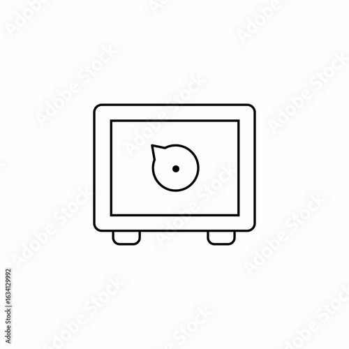 safe box security icon sign vector