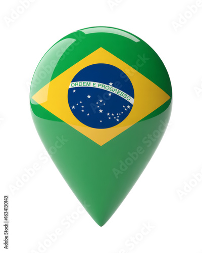 Brasil Map Pointer Pin Representing Geographic Location and National Identity with a Glossy 3D Finish Free Download Brasil Map Pointer Pin Representing Geographic Location and National Identity with a Glossy 3D Finish - GFXLoad