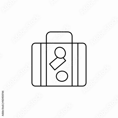 travel suitcase luggage icon sign vector