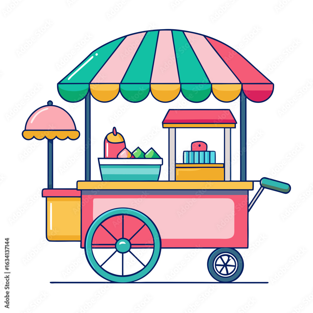 Obraz premium vector illustration of a horse carriage
