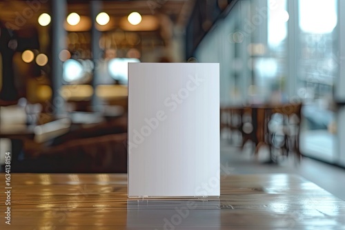 High Definition Picture of Promotional Table Tent Mockup for A4 Display