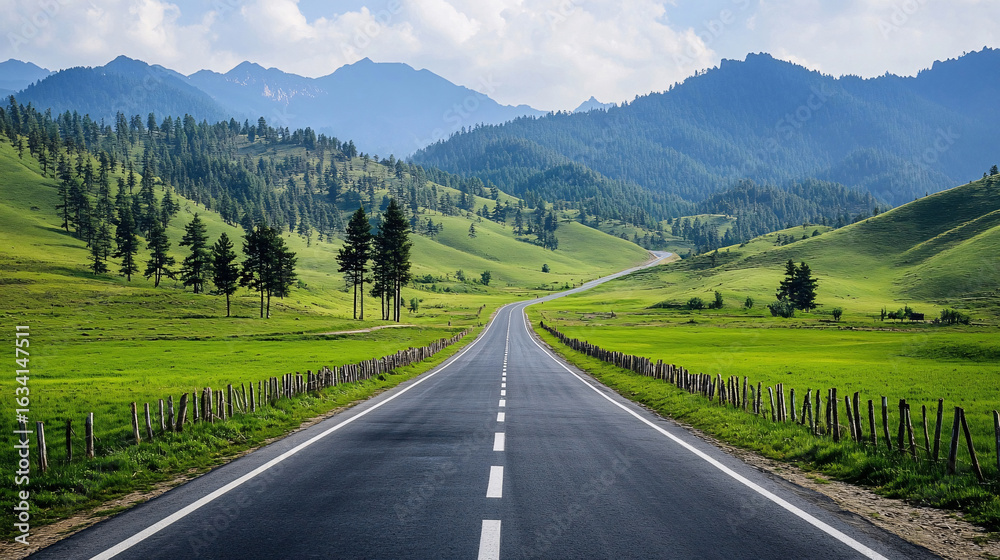 Fototapeta premium mountain road in the alps