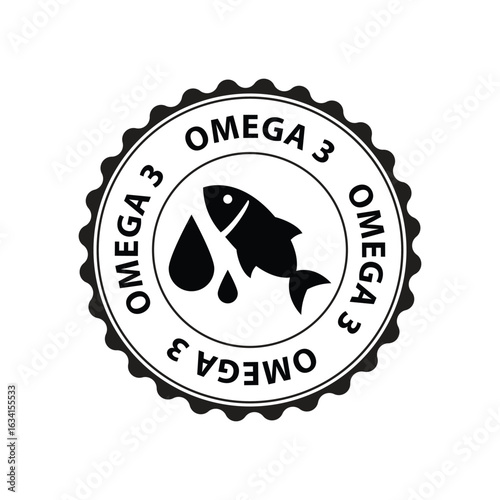 Omega-3 Fish Oil Icon Set Vector