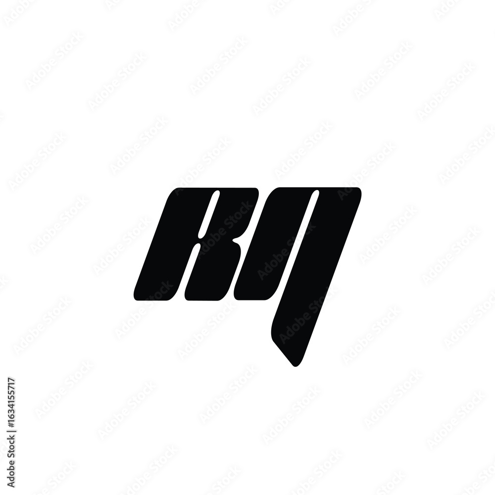 Obraz premium RN monogram logo design letter text name symbol monochrome logotype alphabet character simple logo
