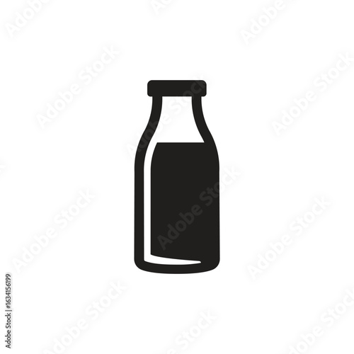 Milk Bottles in Crate Icon Modern Design