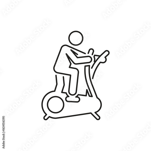 Running Man on Elliptical Trainer Icon