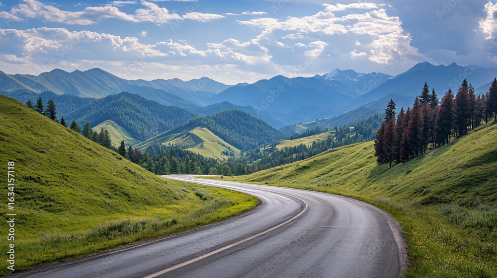 Naklejka premium mountain road in the alps