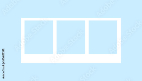 Polaroid photo frame collection. Empty blank photo border mockup. vector illustration