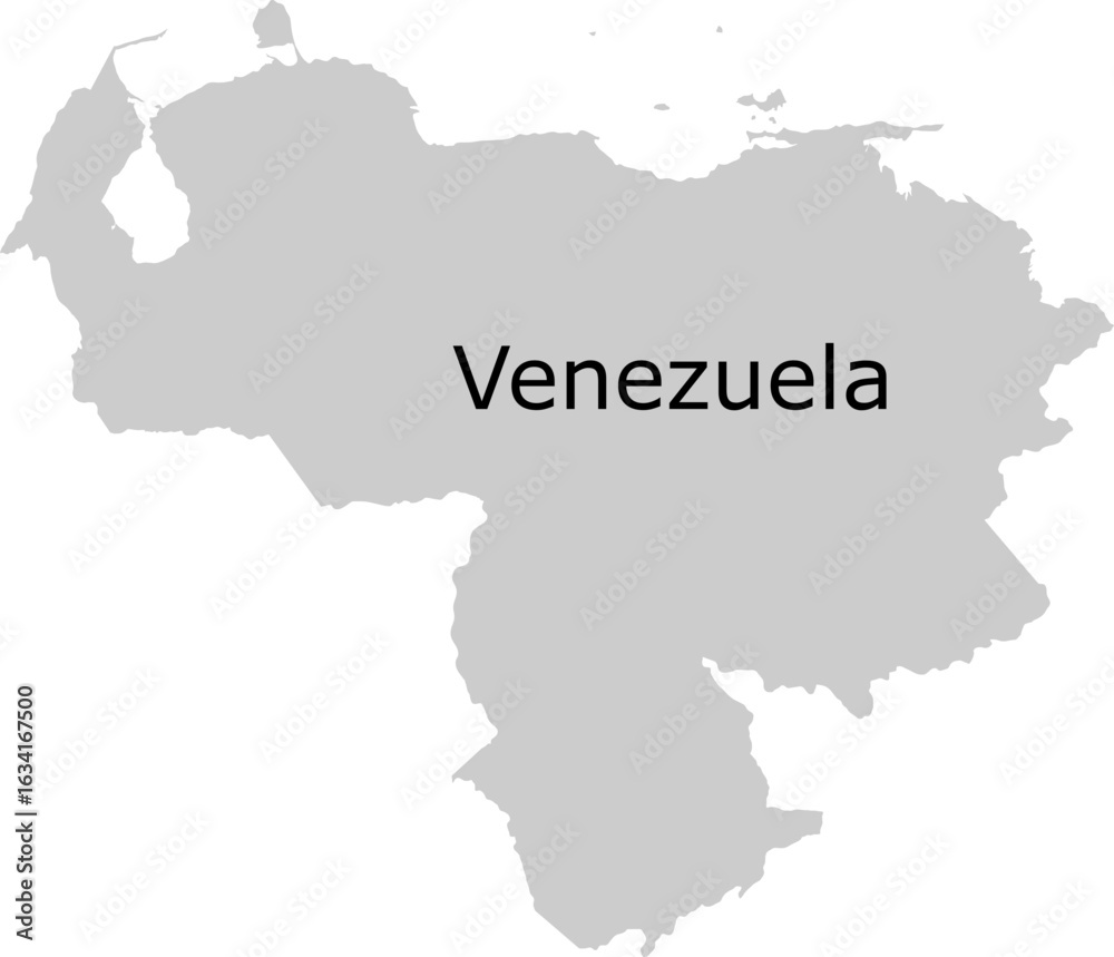 Fototapeta premium Venezuela Country Map with National Flag Design Illustration