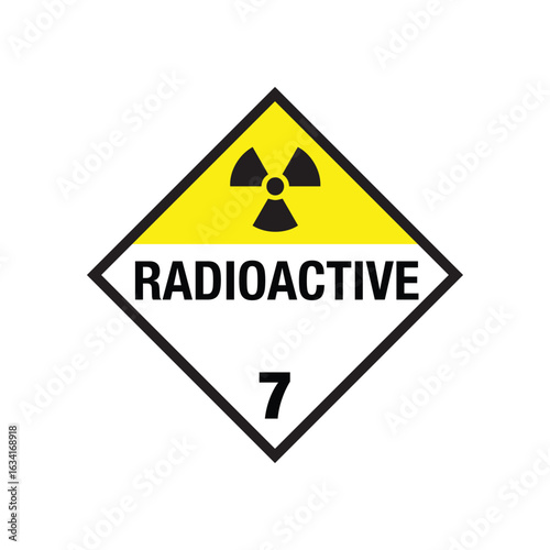 Class 7 radioactive hazard warning placard