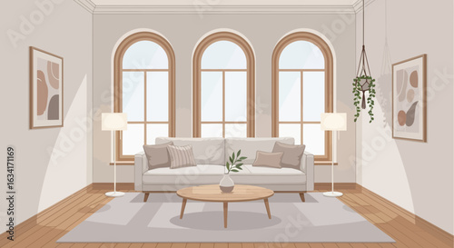 Inviting Living Room With Natural Light And Relaxed Atmosphere