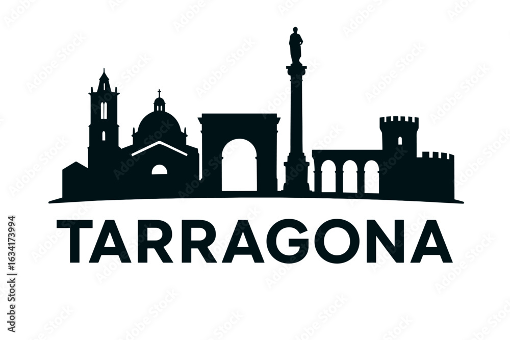 Fototapeta premium City skyline with iconic buildings and landmarks, Tarragona