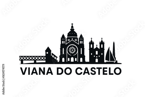 City skyline with iconic buildings and landmarks, Viana do Castelo