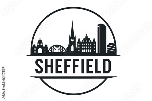 City skyline with iconic buildings and landmarks, Sheffield