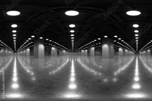 dark empty abstract hall studio full 360 degree envitonment map panorama 3d render illustration hdri hdr vr.