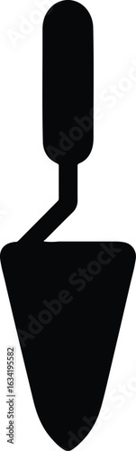 Silhouette trowel gardening tool flat design vector illustrator