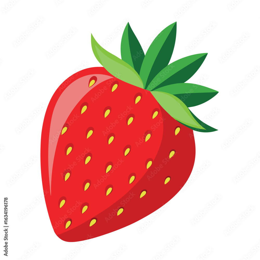 Fototapeta premium Strawberry fruit vector illustration.
