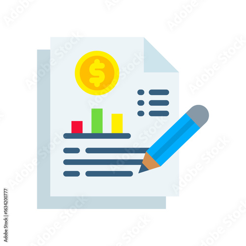 Financial Statement flat icon