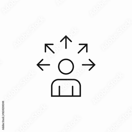making decision person icon sign vector
