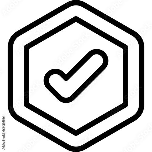 Hexagon check Icon